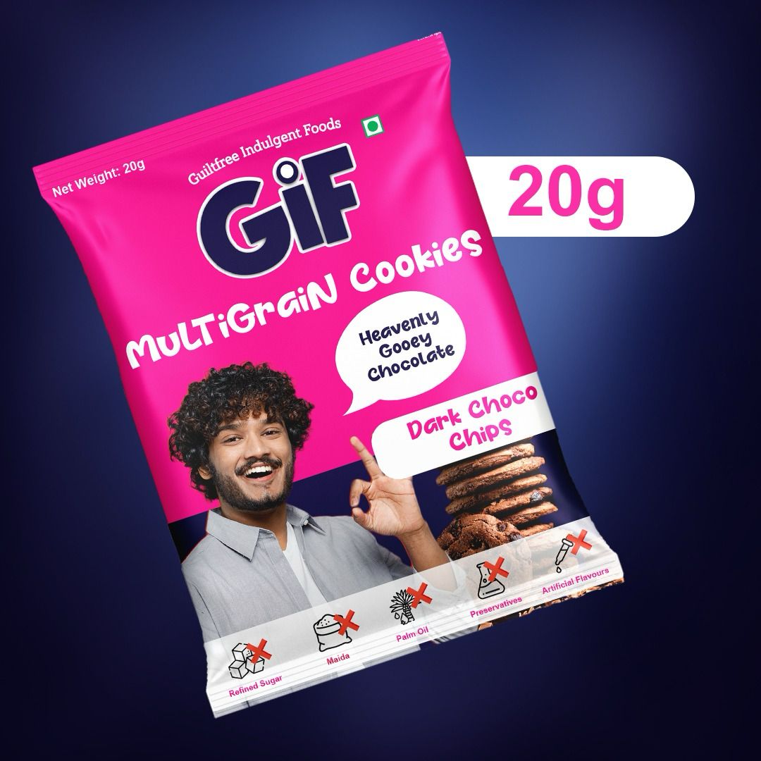 GIF Multigrain Cookies (Dark Choco Chip) - 20g Pack (Trial)